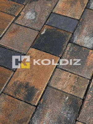 Тротуарная плитка Колдиз Новый город Колор микс Оникс Оранжевая