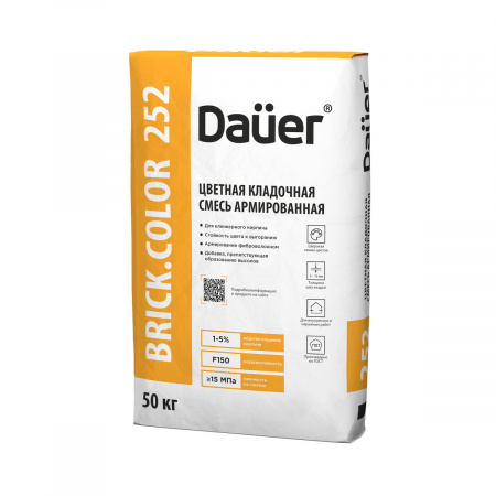 Цветная кладочная смесь армированная Dauer BRICK.COLOR 252 пудра 50 кг